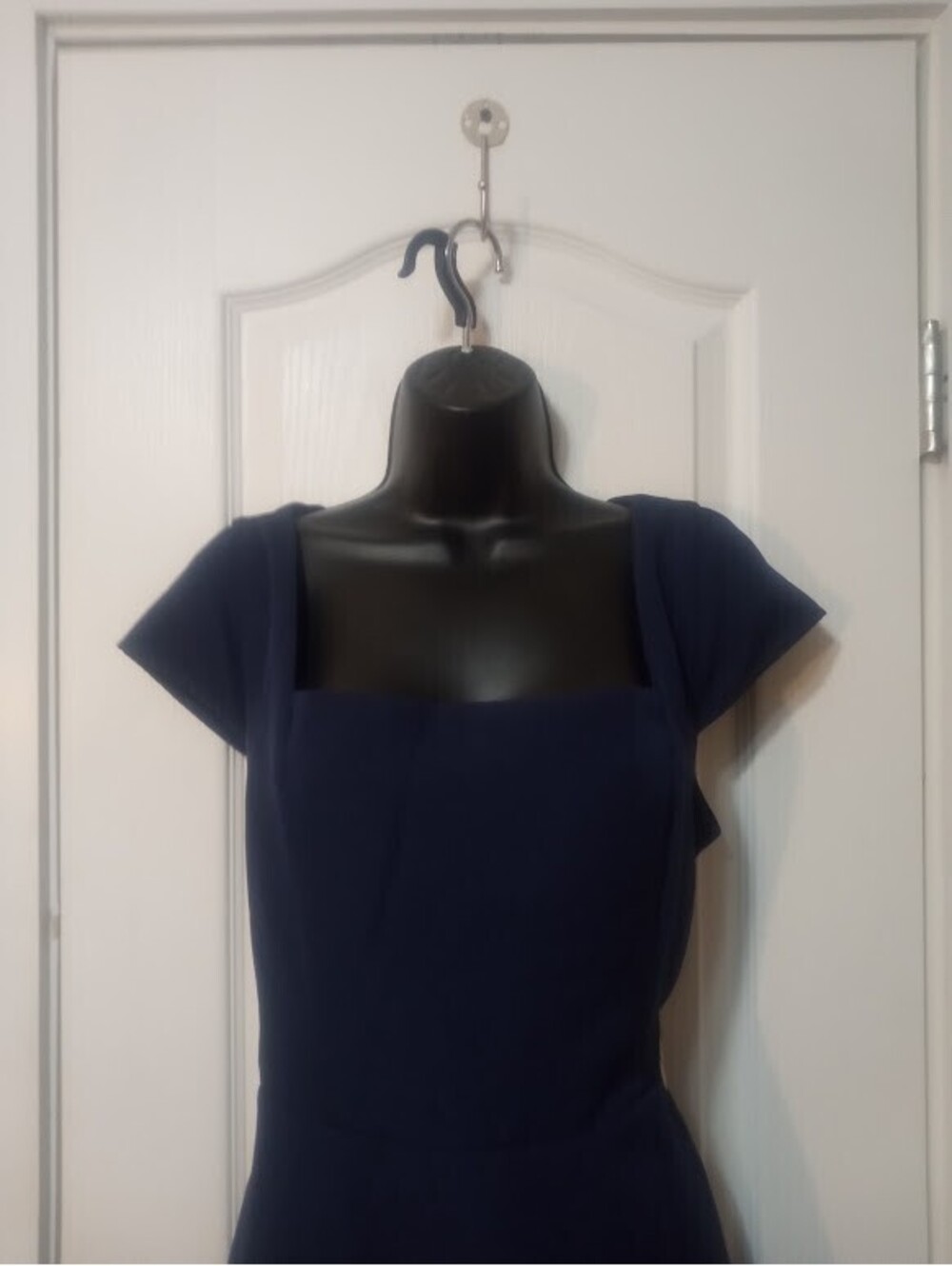 Navy Ruffle Hem Dress — TCEC, Size Large